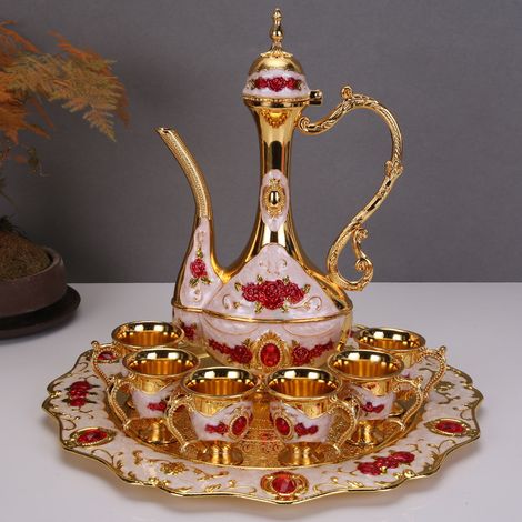Ensemble de verres à vin, verres à pied et verres à baijiu (Jinbaihong) en alliage (1/3)