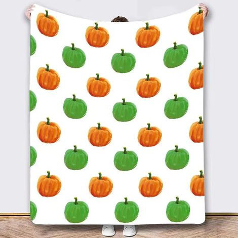 Couverture d'Halloween - Couverture d'Halloween en peluche - Décoration d'Halloween confortable en flanelle grise pour canapé, lit ou salon - 127 x 152 cm - Style 47