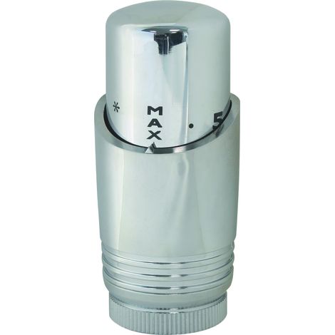 Tête thermostatique M30x1,5 design chromé pour radiateur ou sèche-serviette, contrôle précis de la température, fonction antigel, installation facile et universelle (1/2)