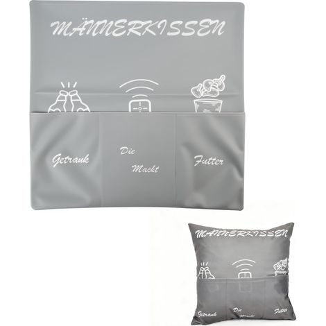 45 x 45 cm decorative pillowcase, practical and fun pillowcase with 6 pockets, universal decorative pillowcase for men and fathers, perfect birthday gift. (1/5)