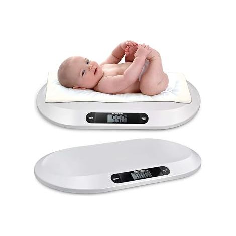 Bilancia per bambini fino a 20 kg, écran LCD, 3 modes de pesage, couleur : blanc (1/5)