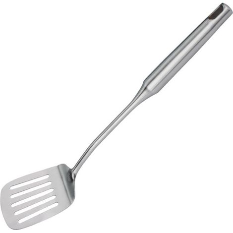 Edelstahl-Schlitzspatel, Küchenutensil mit hohlem Griff, silber/14,9 cm