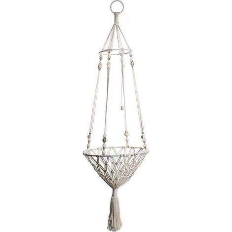 GDHZS-Hamac fenêtre chat – tissé main – anneau décoratif – salon/chambre – blanc – taille unique (1/4)