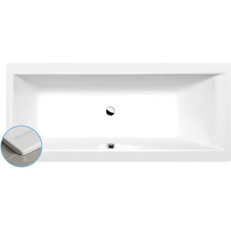 Baignoire rectangulaire CLEO SLIM 160x70x48cm, blanc (1/4)