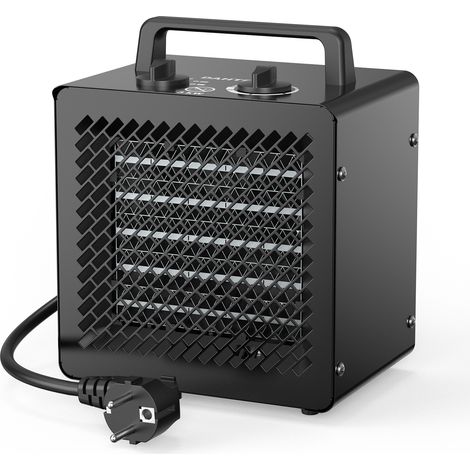 Chauffage Électrique 3000W Céramique - Soufflant Compact, Chauffage Rapide pour Bureau - Noir [Classe Énergie A] (1/5)