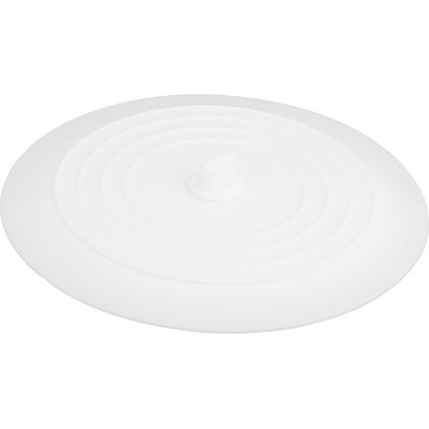 Bouchon d'évier en silicone durable et étanche pour salle de bain et cuisine - Couvre-bouche d'évacuation pratique, bouchon d'eau blanc pour évier et sol (1/5)