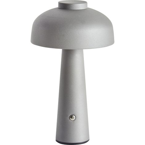 Kabellose LED Tischlampe AGUSAN mit Dimmer Metall Grau