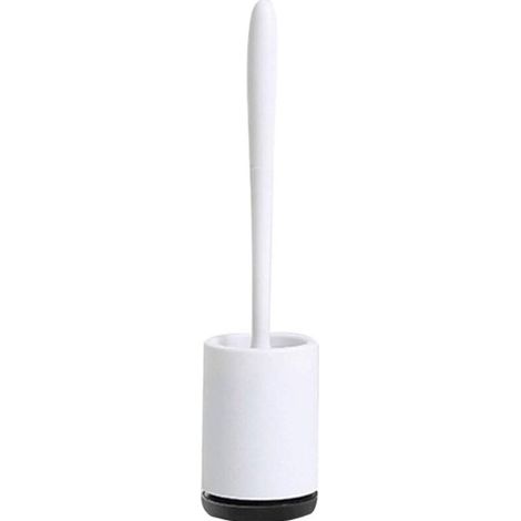Bardusch-Porte-Brosse de Toilette Silicone Set WC Type de Plancher de ménage Salle de Bain Soft Cheveux TPR Tête (1/5)
