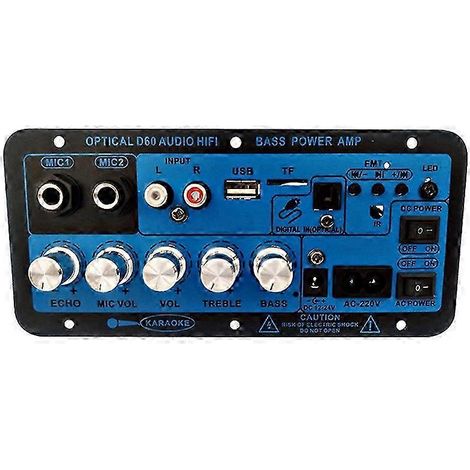 Carte d'amplification pour caisson de basses D60 avec connectivité audio optique et Bluetooth (1/5)