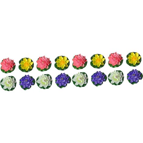 16pièces Décoration Lotus Flottant Mousse pour Étangs Aquariums Et Jardins Aquatiques Simulée pour Mariages Et Événements Décoratifs (1/5)