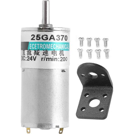 24-V-Gleichstrom-Getriebemotor XD25GA370, 200 U/min, niedrige Drehzahl, Permanentmagnet, reversibel (im/gegen den Uhrzeigersinn), Montagehalterung, Sportsteuerung, kompakt (1/5)
