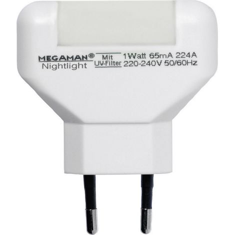 Megaman MM001 MM001 LED-Nachtlicht Rechteckig LED Warmweiß Weiß