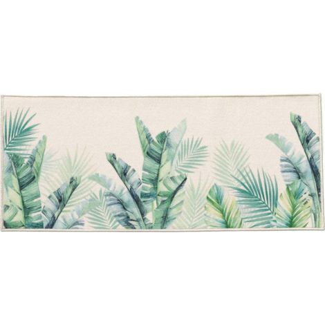 Tapis Déco Imprimé "Native" 50x120cm Vert (1/4)