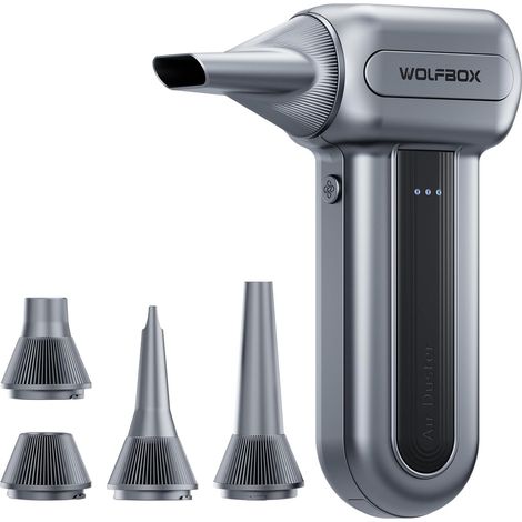 Souffleur Air Comprimé PC, Sans Fil Puissant 110 000 RPM  Mini, soufflette électrique rechargeable, 3 vitesses, autonomie 300 min, dépoussiérant pour clavier, ordinateur, voiture (1/5)