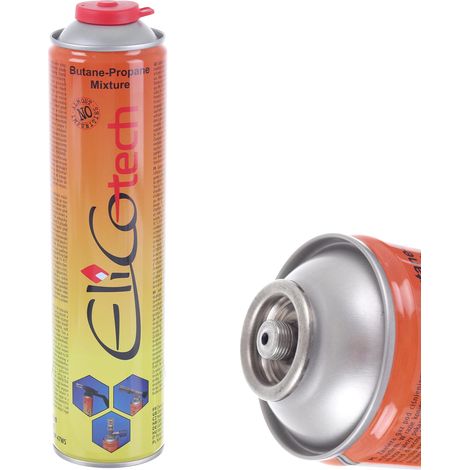 GTU02 Gas propano 600ml 60600 ELICOTECH rosca 7/16" (1/3)