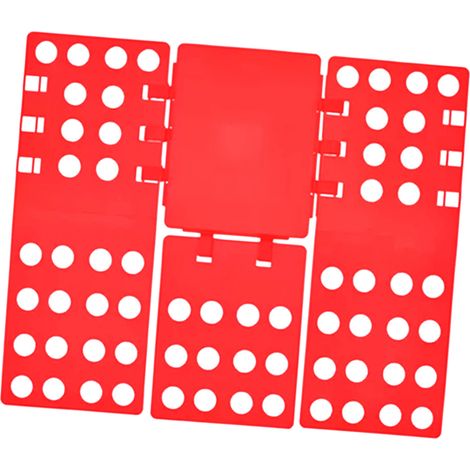 Planche à plier les t-shirts - Structure stable et pratique - Plieuse à vêtements rouge (1/5)