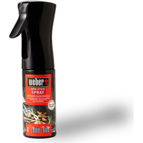 Weber – Huile anti-adhérence en spray 200 ml – Lubrifiant naturel pour grilles de cuisson – Protège contre la corrosion – 100% ingrédients naturels