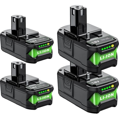 Batterie de remplacement, Li-ion, 18V, compatible avec Ryobi, 2 6Ah 2 9Ah (1/2)