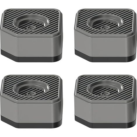 4 Pièces Pied Machine a Laver en Plastique, Empilable Amortisseur Machine a Laver, Antidérapant Amortisseur de Vibrations, Convient aux Lave-Linge, Réfrigérateurs et Climatiseurs (1/5)