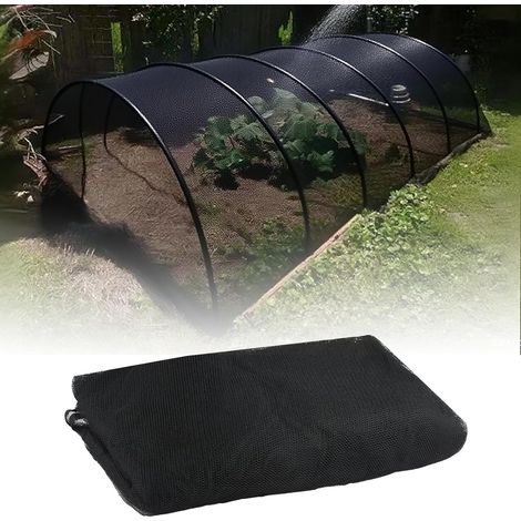 Filet Anti Insecte, Tissu moustiquaire Filet Anti Moustique de Contre Insectes et Oiseaux Filets pour Jardin Toile Moustiquaire pour la Protection des Plante Fleur Légume et Fruit (2.4 m x 6 m, Noir) (1/5)