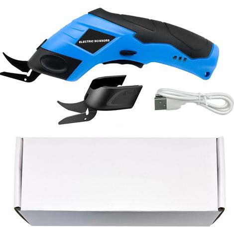 Cortadora eléctrica portátil de tela con cuchilla motorizada y batería de 2000 mAh para cuero, cartón y alfombras. (1/5)
