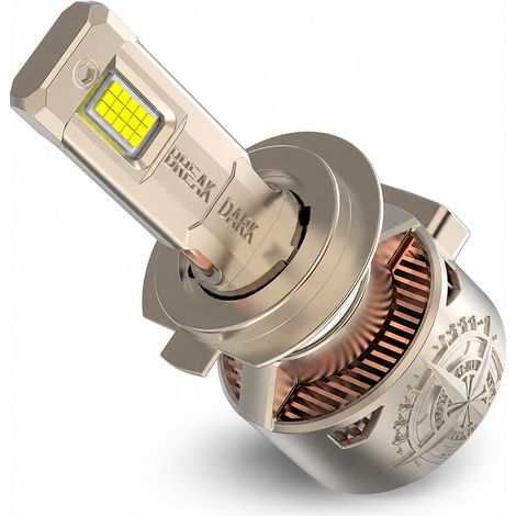 Ampoule LED H11 pour Phare de Voiture, Conversion 240 W à Double Tube en Cuivre, Beige (1/5)