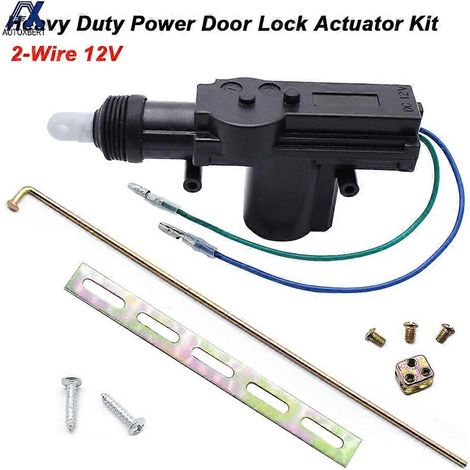 Actuador universal de cerradura central de puerta de coche, motor de bloqueo automático tipo pistola, sistema de alarma de seguridad, control remoto sin llave, maletero, 2 cables (1/5)