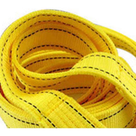 Sangle de remorquage avec crochet, charge de 5 tonnes, longueur de 4 m (13 pi), nylon haute résistance, pour voitures, camions et véhicules tout-terrain (1/5)