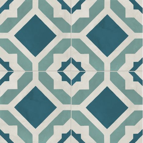 Carrelage sol / mur effet ciment vieilli 20x20 cm TERRA ART GEOMETRIA O.C (vendu par boite de 1,20m2) (1/3)