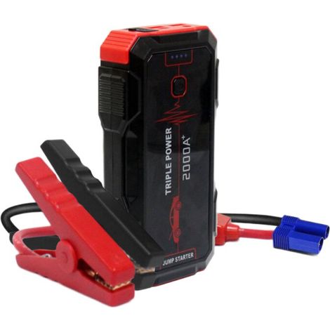 FlkwoH Portable Car Jump Starter - 2000A Peak 18000mAH (Up to 8.0L Gas or 7.5L Diesel Engine) 12V Auto Battery Booster Portable Power Pack with Indicator Jumper Cables, QC 3.0 and LED Light (1/4)