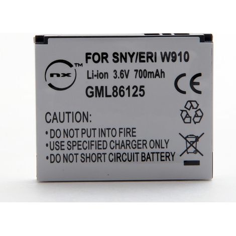 NX - Batterie téléphone, smartphone, GSM pour Sony Ericsson 3.7V 900mAh - BST-39BST39