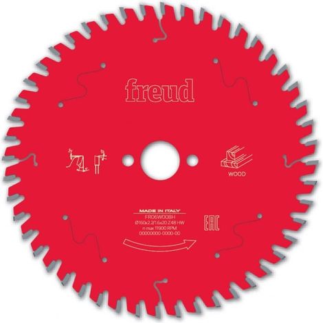 Hoja para sierra circular portátil con cable/inalámbrica FREUD – Ø160 2,2/1,6 AL20 Z48 BA 5° – F03FS09680 – FR06W008H