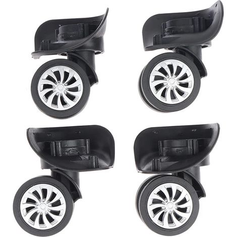 Roue Valise Universelle,Roue de Valise Universelle 4 pièces valise bagages universel 360 degrés roues pivotantes chariot roue outils