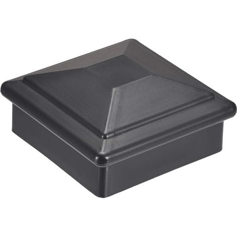 Capuchon plat pour poteau de clôture, garde-corps d'escalier, 90 x mm, noir et gris.