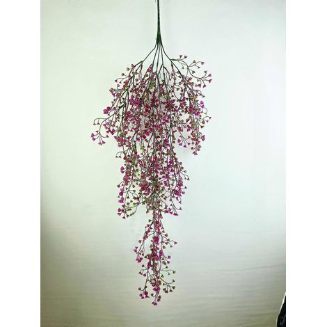 Guirlande de fleurs artificielles suspendue, plante pour la maison, le jardin et la décoration de mariagerose rouge (1/5)