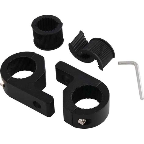 1 collier de fixation pour tube de projecteur LED, 30 mm, alliage d'aluminium, pour moto et voiture, montage sur barre horizontale ou arceau de toit (1/5)