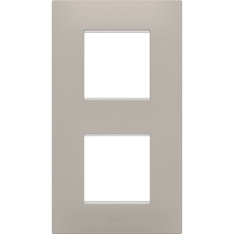 PLAQUE EGO 2+2P V SABLE FONCÉ GEWISS GW16024DS