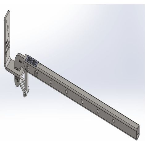 Fixation pour échafaudage acier et garde-corps pour support bois - DIMOS - 850 mm