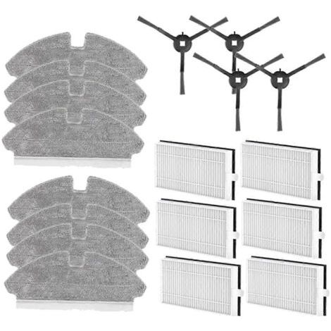 NALOOKAMIC 18 filtres et chiffons de rechange pour robot aspirateur Dreame Mova M1 / Trouver M1