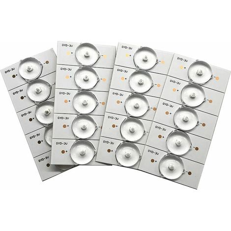 Ampoules LED 3V pour la réparation de téléviseurs LED de 32 à 65 pouces, lot de 20, blanches (1/5)