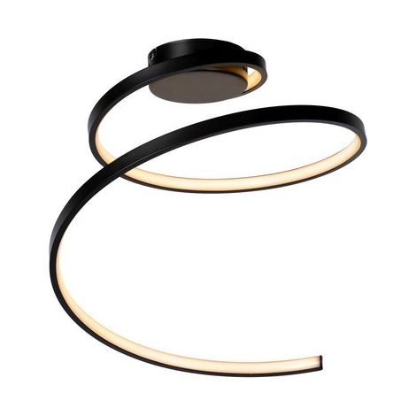 Plafoniera LED a spirale nera Lucide Maxence 24W 3000K (1/5)