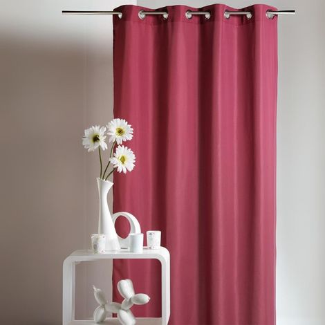 Homemaison – Rideau voilage microfibre 135x180 cm – 100% polyester – 8 oeillets ronds argent – Prêt-à-poser, facile à installer