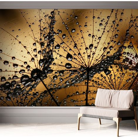 Selbstklebend Tapete modern - Wanddeko für Küche - Klebefolie Wand - luxus Look Zarte Tropfen 312x219 cm (1/5)