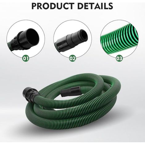5 m Tuyau d’Aspiration de Poussière Compatible avec Festool CT 26/36/48, CT 15/25, CT Mini & CT Midi à partir de 2019, D27 (Ø35 mm) Tuyau d’Aspiration pour Ponceuses et Systèmes d’Aspiration (1/5)