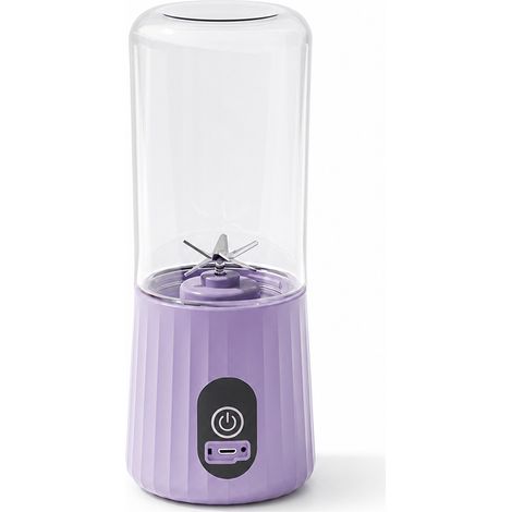 Blender Électrique Portable Rechargeable pour Jus, Violet, 6 Lames (1/5)