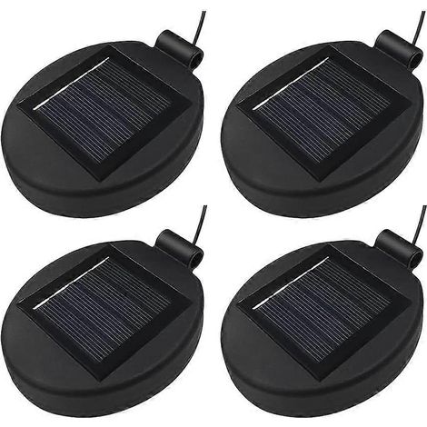 Pièces de rechange pour 4 abat-jour à panneau LED supérieurs de lanterne solaire, compatibles avec les lampes solaires à fleurs DIY d'extérieur pour jardins et terrasses. (1/5)