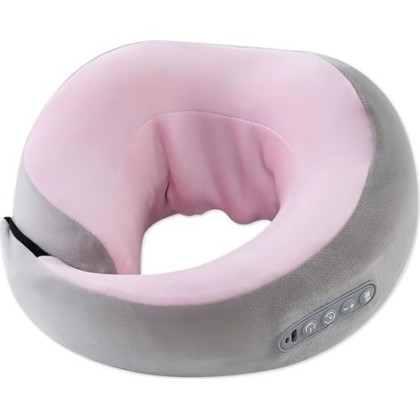 Massaggiatore per il collo con funzione riscaldante - Cuscino massaggiante elettrico a forma di U per un massaggio profondo del collo, ideale per viaggi, ufficio e casa. (1/5)
