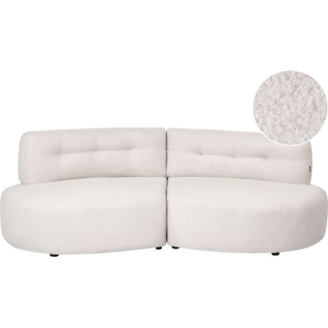 Sofa 3-Sitzer LAERDAL Bouclé Cremeweiß