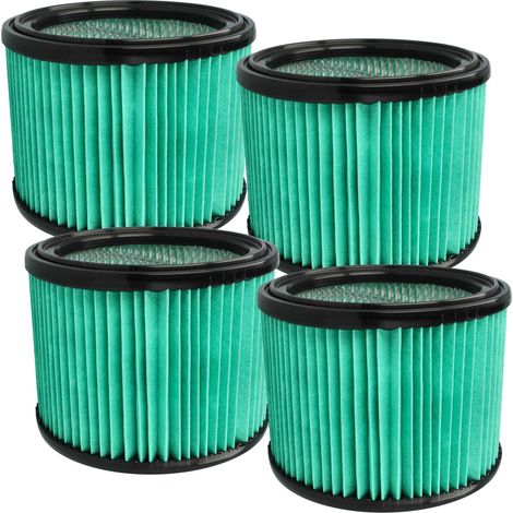 vhbw 4x filtro compatibile con Bosch GAS 12-25 PL, 15 PS aspirapolvere - filtro HEPA azzurro / nero