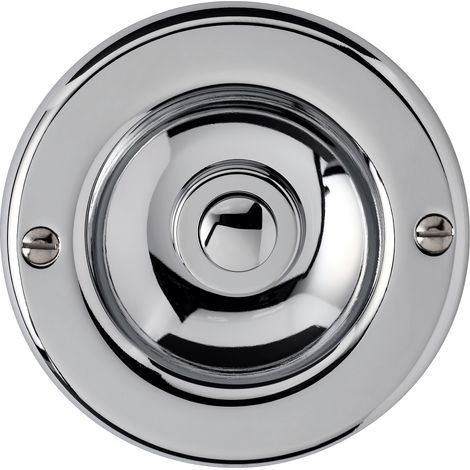 Sonnette filaire cloche acier chromé brillant bouton chrome